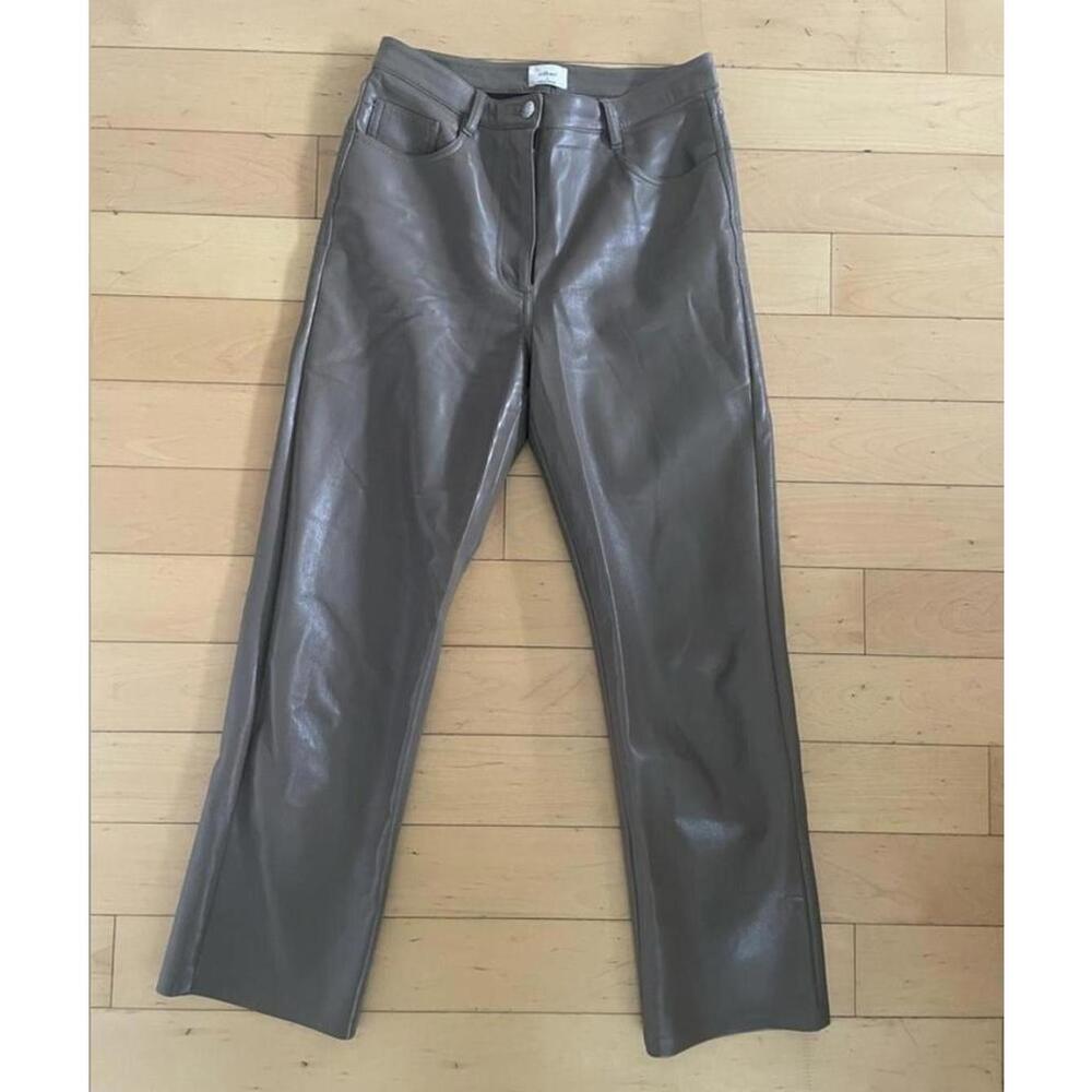 Taupe Melina Faux Leather Pants